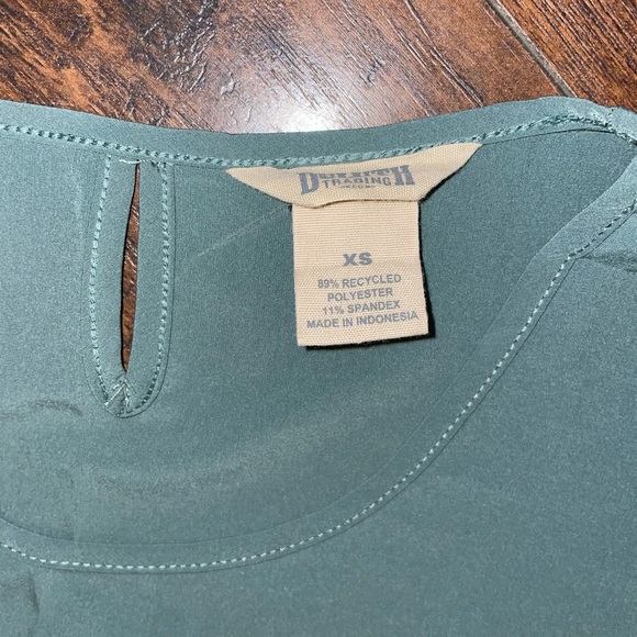 Duluth Trading Co Green Cinched Waist Dress - Picture 2 of 8